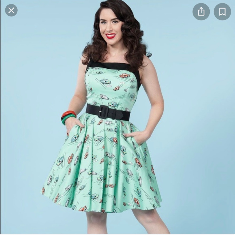 COPY - Pinup Girl Clothing Go Lightly Car dress XL NWT